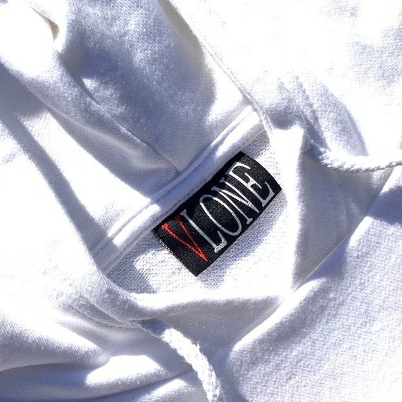 Vlone Reversible Red on White Hoodie Sweatshirt - Picture 2 of 7